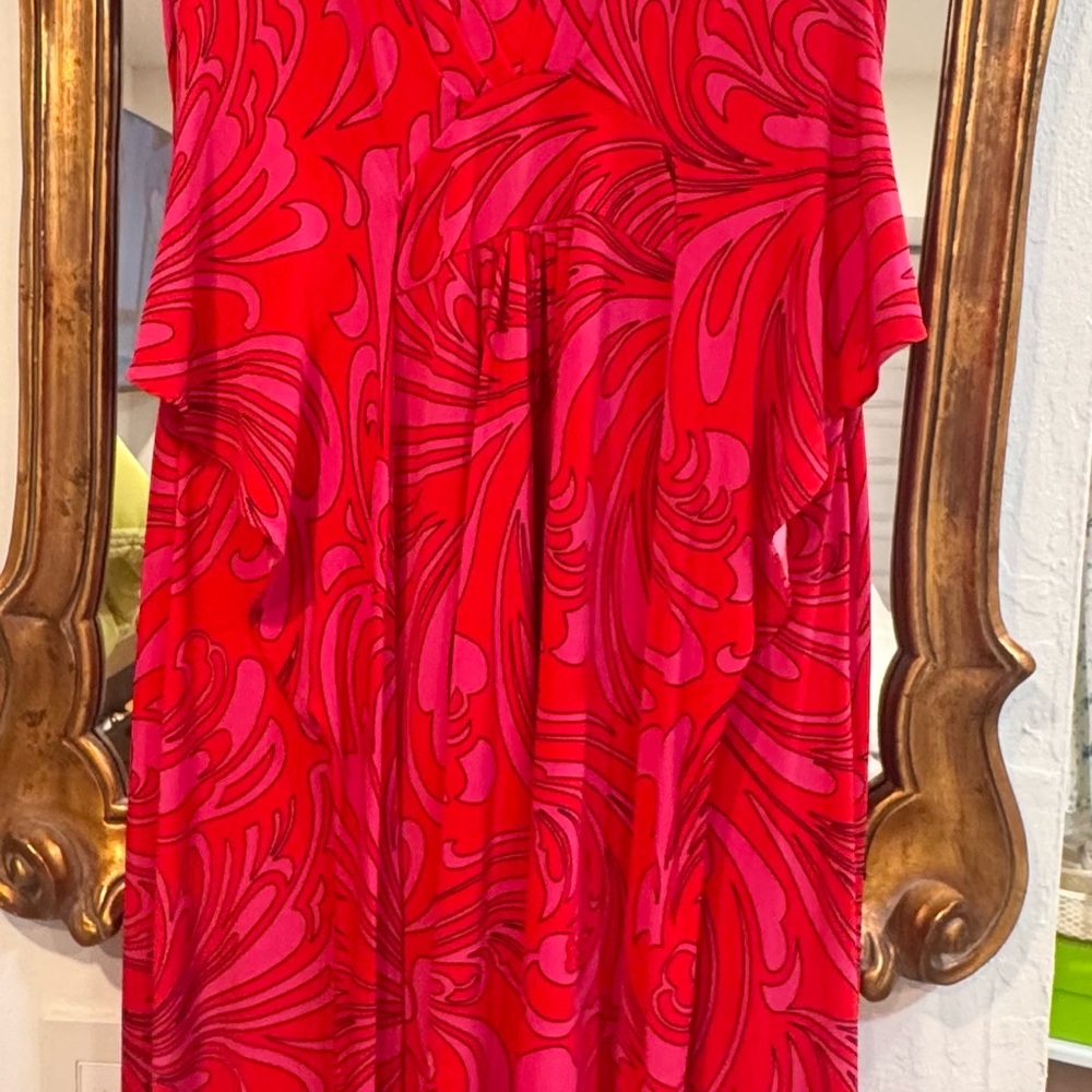 Michaels Kors  Red Cross and Pink Floral Dress